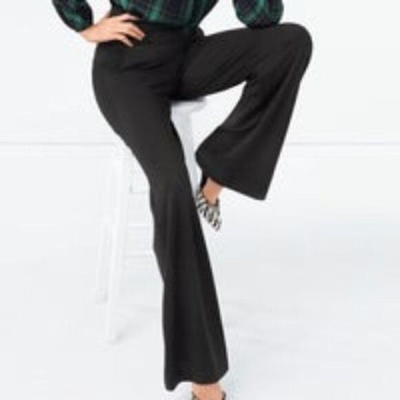 CAbi Black Career Wide Leg Trousers - size 4 - Picture 2 of 13